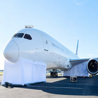 Tente de maintenance aéronautique temporaire gonflable en bâche PVC de haute qualité, imperméable, durable et résistante au vent, pour les réparations de moteurs à réaction