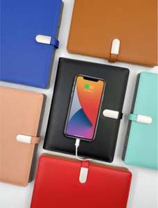 High Quality New Products 2025 <b>Lines</b> Custom Pages <b>Notebook</b> Power Bank Planner Diary A5 with Magnetic Buckle for New Year Gifts - Product Image 6