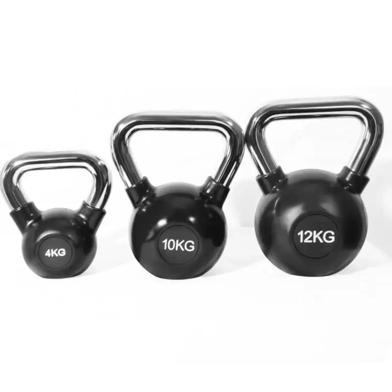 Black Wholesale Hot Competition Custom Logo Fitness Sports Rubber Coated Original Portable Kettle Bell