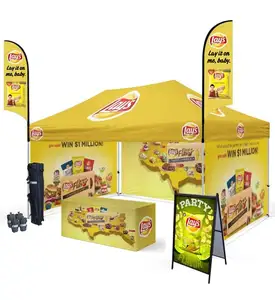 Gazebo de ferro instantâneo pop-up, tenda personalizada 3x4.5m para uso ao ar livre