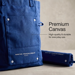 Bolsa de lona plegable, bolsa de compras de gran capacidad, bolsa de almacenamiento plegable para uso en supermercados, bolsa de playa para mujer - Product Image 6