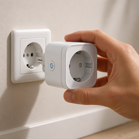 Prise intelligente Wi-Fi Tuya EU 16A avec contrôle à distance, surveillance de la consommation d'énergie, compatible Alexa, sans caméra, utilisation universelle