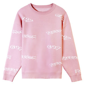 LOGOTIPO personalizado OEM y ODM Hombres Suéter de cuello redondo de punto de manga larga de punto de moda Suéter de punto de los hombres - Product Image 1