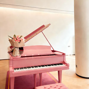 Mini <span class=keywords><strong>piano</strong></span> mécanique en bois rose mignon pour les fêtes d'anniversaire, les spectacles de réunion et les répétitions en chambre - Product Image 2