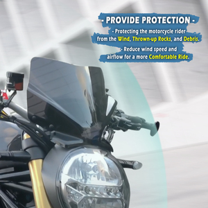 XXUN accessoires de moto pare-brise déflecteur de vent avec support pour <span class=keywords><strong>Ducati</strong></span> <span class=keywords><strong>Monster</strong></span> 821 <span class=keywords><strong>797</strong></span> 1200 S R 2014-2022 - Product Image 3