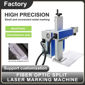 Hete Verkoop 20W Fiber Laser Drukmachine Metalen Laser Graveur Laser Markering Machine Voor Metaal