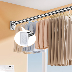 Chambre longue blanche Simple coin détachable sans perceuse diviseur de pièce fenêtre traverse printemps <span class=keywords><strong>tringle</strong></span> à <span class=keywords><strong>rideau</strong></span> - Product Image 3