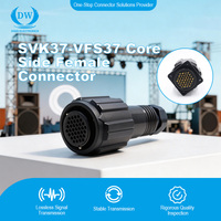 Connecteur de câble circulaire femelle SVK37-VFS 37 broches 13A 380V, prise audio IP67 avec contacts plaqués or, boîtier en nylon
