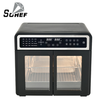 Four à friture numérique multifonction 28L 1700W en acier inoxydable avec arrêt automatique, pour usage domestique et hôtelier (français/allemand)