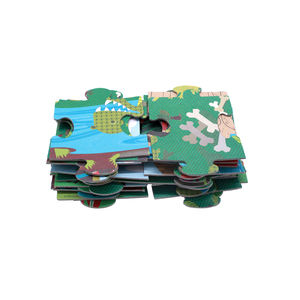 Puzzles personnalisés de haute qualité 35 PC éducatifs épais Kraft conseil dinosaures géant sol Puzzles boîte à Pizza pour enfants jouets - Product Image 3