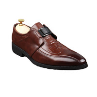 Chaussures habillées formelles pour hommes, style britannique, à enfiler, bout pointu, semelle extérieure en caoutchouc respirante, pour le bureau et la carrière, marque tendance