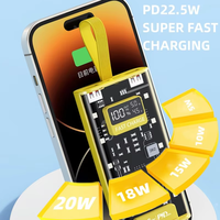 Power Bank daya kustom pabrik PD22.5W pengisian daya cepat 10000mAh 20000mAh kapasitas besar Power Bank dengan tali senter