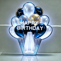 Ballon LED en acrylique personnalisé pour présentoir de bouteilles, idéal pour les anniversaires, la Saint-Valentin, Noël, et comme glorificateur lumineux pour les soirées en boîte de nuit