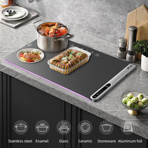 Neues Design Led Ambient Light Hot Plates 8S Schnell heizung Silikon Elektrische Wärme schale 12 Stunden <span class=keywords><strong>Timer</strong></span> Food Warming Mat für Party - Product Image 4