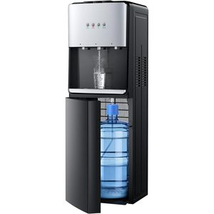 Distributeur d'eau Euhomy à chargement par le bas, compatible avec les bouteilles de 5 gallons, 3 réglages de température (chaud, température ambiante, froid), sur pied - Product Image 1