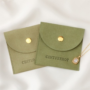 Pochette à bijoux en microfibre PUPPYSEW, sacs d'emballage pour bijoux en velours, pochette à bijoux personnalisée avec logo - Product Image 4