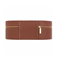 Boîte à bijoux personnalisée avec logo, boîte de rangement pour maquillage de voyage, boîte à bijoux en cuir de haute qualité avec fermeture éclair, organisateur de bijoux