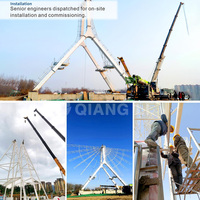 Grande Roue Géante Luna Attract de 30m pour Parc d'Attractions Extérieur avec Éclairage LED Personnalisé en Métal et Acier