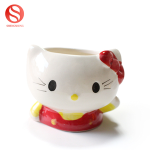 Personnalisé dessin animé Bonjour Kitty belle chaton décoration de jardin en céramique <span class=keywords><strong>pots</strong></span> de plantes - Product Image 4