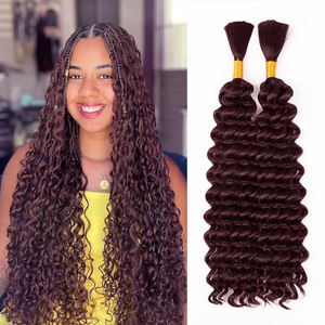 Cheveux humains en vrac, 100% cheveux humains, extensions de cheveux style bohème, <span class=keywords><strong>prix</strong></span> de gros, différentes tailles. - Product Image 2