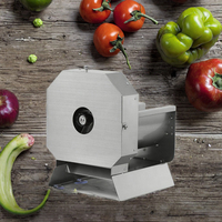 Trancheuse et déchiqueteuse automatique commerciale 2-en-1 en acier inoxydable Machine de coupe-fruits et légumes électrique multifonctionnelle