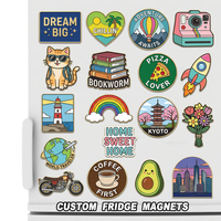 Cadeaux promotionnels pour les affaires et les touristes, souvenirs personnalisés, aimants de réfrigérateur 3D mignons en forme de dessin animé, aimants de réfrigérateur en métal émaillé personnalisés