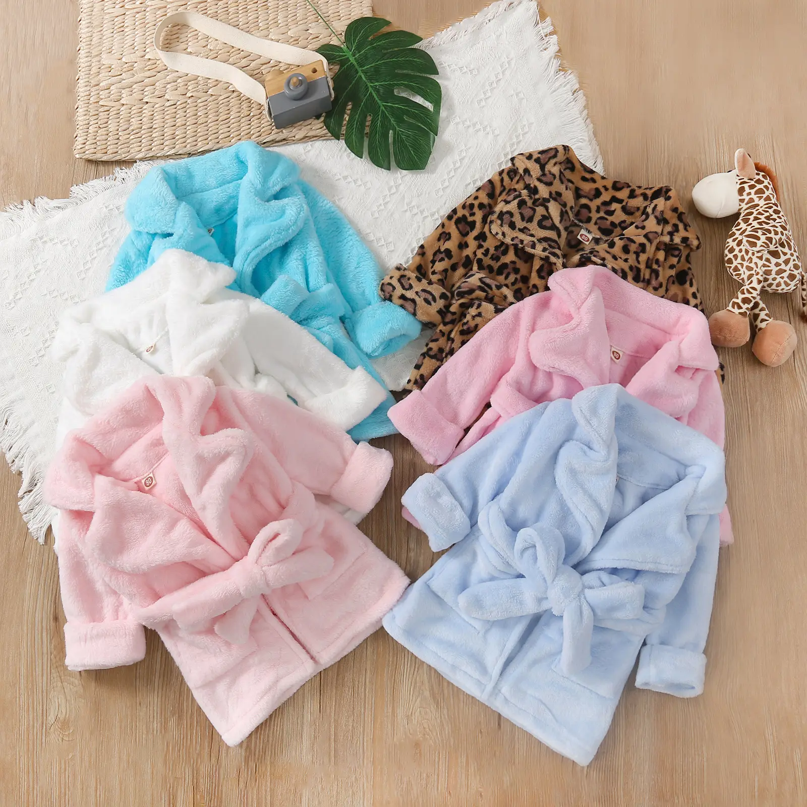 Children Bath Robes Winter Kids Sleepwear Robe Baby Infant Pajamas