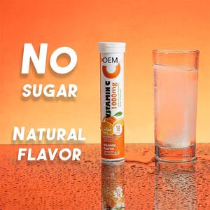 Vitamin C dengan Lebih dari 20 <span class=keywords><strong>Herbal</strong></span> dan Mineral, Tablet Effervescent untuk Mendukung Imunitas, Suplemen Kesehatan Vitamin C 1000mg, Kemasan Kering yang Dapat Disesuaikan - Product Image 3