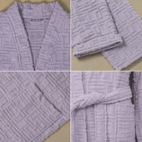 Peignoir en tissu éponge de coton avec capuche, épais et doux pour la peau, idéal pour le sauna et les couples, avec ceinture, pour toutes les saisons, commande en gros