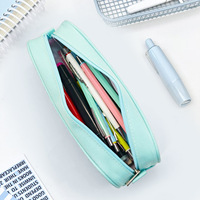 Trousse à crayons esthétique grande capacité à double fermeture éclair pour filles, pochette à crayons mignonne, organisateur de papeterie scolaire