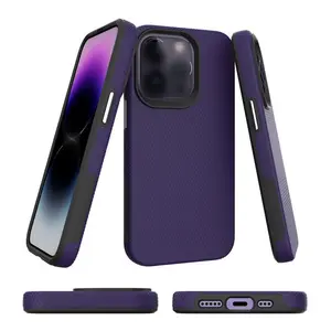 For IPhone 14 Pro Max New Purple Color 2 In 1 Hybrid Armor Soft TPU Hard Pc Cover Shockproof Anti-Fall Phone Case For IPhone 13