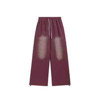 Nouveautés 2025 – Pantalon de survêtement épais style hip-hop à jambe large, effet vieilli, inspiré du sirop contre la toux
