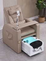 Fauteuil de massage électrique moderne de luxe à gravité zéro pour spa des pieds, manucure et pédicure avec éclairage LED
