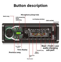 Reproductor MP3 Universal para Auto 1DIN con 2 Puertos USB, Bluetooth, FM, Ranura para Tarjeta TF, Radio Estéreo para Auto, Venta al Por Mayor de Fábrica