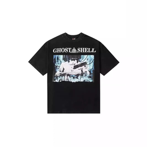 T-shirts pour hommes surdimensionnés en coton personnalisés en usine, impression sérigraphique, 300 g/m², poids lourd, lavés à l'acide, délavés au soleil - Product Image 4