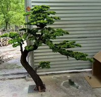 Künstliche Pflanzen nach Maß 200cm 300cm Höhe Künstlicher Großer Baum Zimmerpflanze Dekorativer Grüner Kiefern-Bonsai-Baum