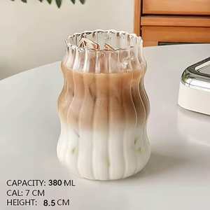 Tazza Mug in Vetro Borosilicato a Righe Verticali con Design Speciale a Forma di Bruco <span class=keywords><strong>per</strong></span> Acqua Caffè e Latte - Product Image 5