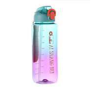 Bouteille d'eau en plastique personnalisée pour le sport, multi-couleurs, pour l'alpinisme en plein air, vente en gros