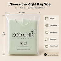 Bolsa de Plástico con Cierre Zip Personalizada con Logotipo, 25 x 30 cm, Esmerilada, de PVC/PE, para Ropa, Zapatos, Camisetas y Embalaje