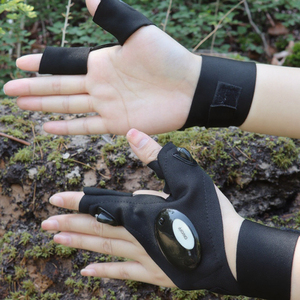LED Night Light Waterproof Fishing <strong>Gloves</strong> Portable Flexible Fingerless <strong>Gloves</strong> Light Night Fishing Cycling Gym Exercise Outdoor - Product Image 1