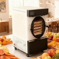 Lyophilisateur domestique portable - Équipement de lyophilisation automatique à chauffage électrique contrôlé par PLC pour la transformation alimentaire et les snacks