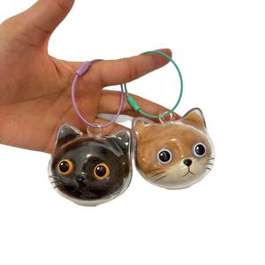 Oferta Especial: Llavero de Cabeza de Gato Grande de Acrílico, Bonito y Único, para Amantes de las Mascotas, Decoración para Bolsos de Mujer, Colección de Pelo de Gato - Product Image 6
