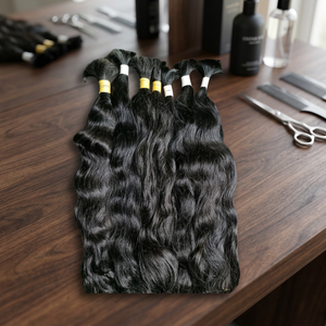 Wholesale 100% Natural Virgin Human Remy Hair <b>for</b> <b>Extension</b> Cuticle Aligned <b>Braiding</b> Bulk Loose Deep Wave Indian Raw VGP Brand - Product Image 2