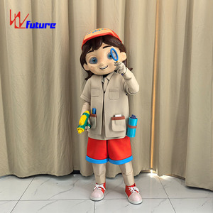 Costume de mascotte de fille en dessin animé 3D, applicable aux parcs d'attractions, défilés, événements, fêtes, cosplay, publicité, spectacles - Product Image 6