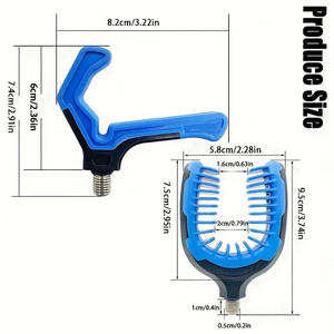 Soporte de caña de pescar alimentador europeo, combo de cabeza de soporte tipo L para accesorios de caña de mar, estándar británico de 3/ 8 pulgadas - Product Image 4
