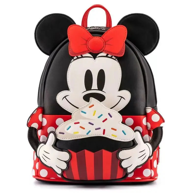 Disney Loungefly Mickey Minnie Cupcake Cute Role Play Cartoon Teen Little Girl Women Comic Boys Girls Backpack