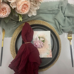 <span class=keywords><strong>Serviette</strong></span> de <span class=keywords><strong>Table</strong></span> 100 % <span class=keywords><strong>Coton</strong></span> Lavable Naturelle - Product Image 6