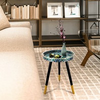 Table basse pliante en bois de style moderne, petite et portable, pour salon et chambre, décoration artistique
