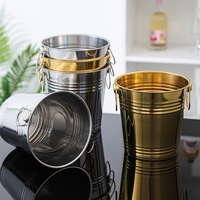 Seau à glace personnalisé en acier inoxydable 4,0 L pour vin et bière – Accessoire de bar parfait en métal pour champagne