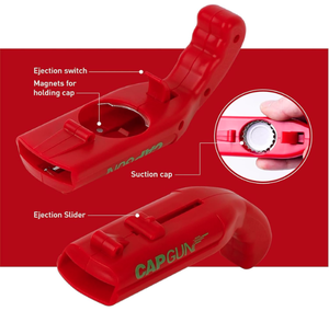 Décapsuleur Nouveauté en Forme de Pistolet Lance-Capsules en Alliage de Zinc Portable avec Filet de Récupération pour Fêtes, Activités de Plein Air et Camping - Product Image 6